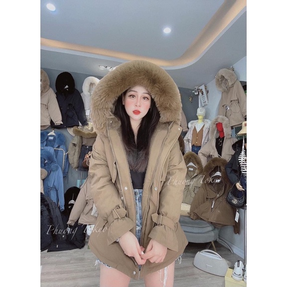 ÁO PHAO PARKA LÔNG THỎ LÓT LÔNG