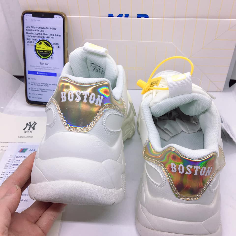 [ FREE SHIP ] Giày thể thao sneaker M L B  trắng phối chứ NY HOLO  full size, full bill box hàng 1:1 | BigBuy360 - bigbuy360.vn