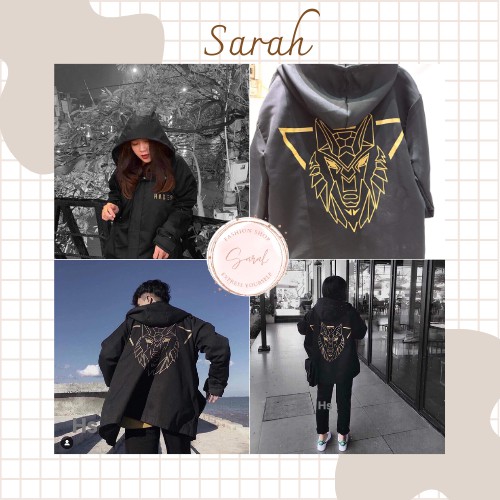 Áo Khoác Dù Nam Thời Trang Dạ Quang In Hình Sói Sarah Shop