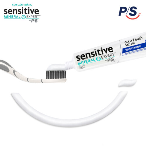 Bộ 3 Hộp Kem đánh răng P/S giảm ê buốt sau 30 giây Sensitive Mineral Expert Whitening với tác động từ khoáng 100g