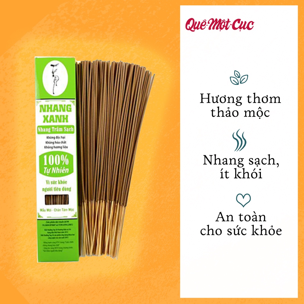 Nhang trầm sạch, nhang xanh (CÓ ƯU ĐÃI) an toàn, không hóa chất - SPA QUE MOT CUC