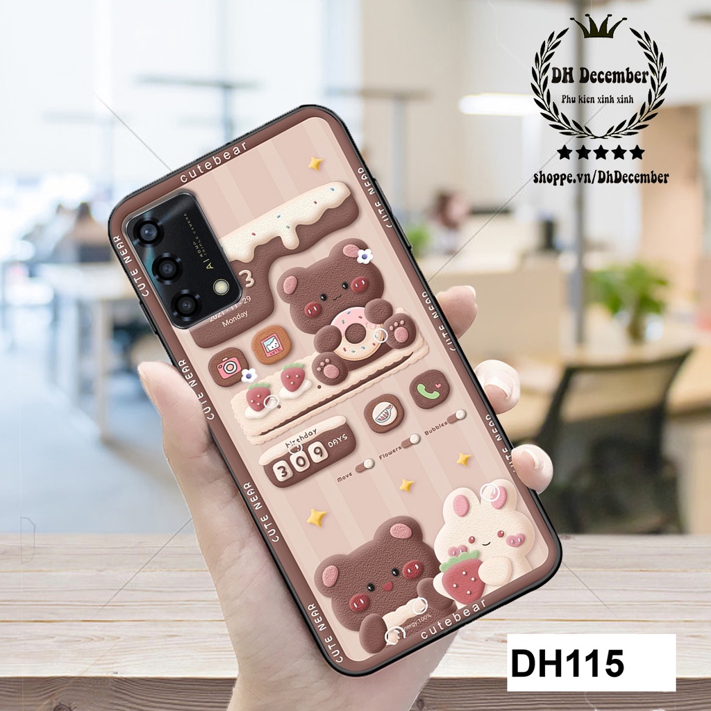 Ốp lưng Oppo A36/A76/A53/A54 / A55/A74/A95 /A94 F5/F7/F11/F11 PRO in hình GẤU HỒNG-GẤU BE3R -XINH XẺO CỰC ĐẸP