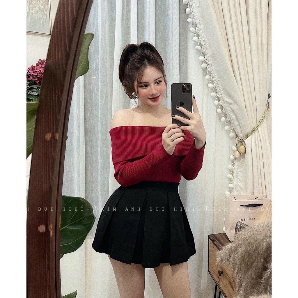 Áo trễ vai dài tay nhiều màu