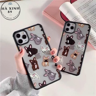 Ốp Lưng iPhone Nhám Viền Đen Chó Bug - Xịn Xò Đẹp Xuất Sắc