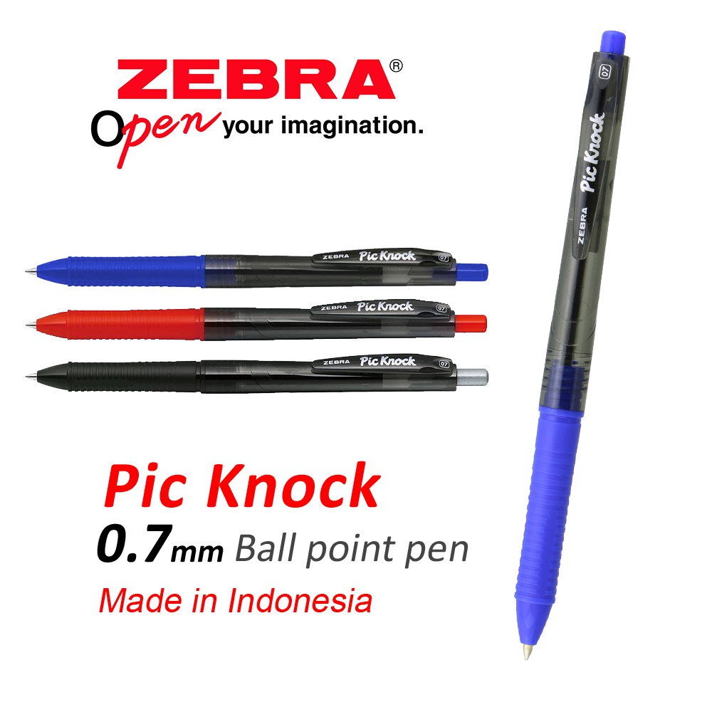 ZEBRA - Viết bi bấm Pic Knock 0.7mm (Quy cách 3 cây/bịch) - [Chính hãng]