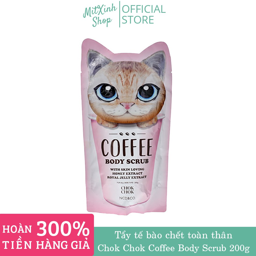 Tẩy tế bào chết toàn thân Chok Chok Coffee Body Scrub 200g