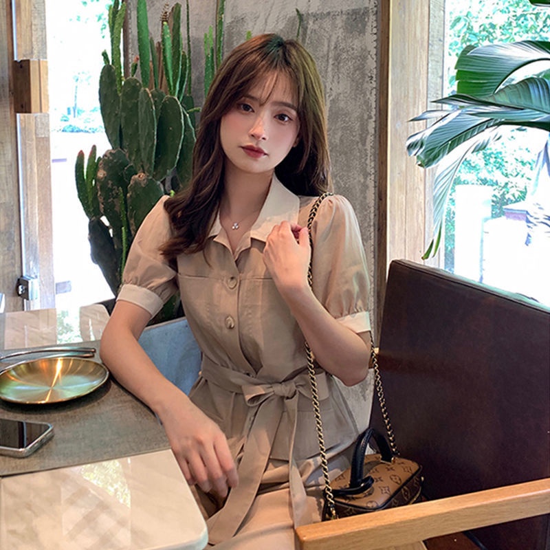 Đầm midi tay ngắn dáng dài thời trang mùa hè cho nữ Size S-3Xl