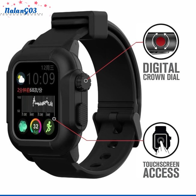 Dây Đeo Silicone 44mm 40mm Chống Nước Cho Đồng Hồ Thông Minh Apple Watch Band 4