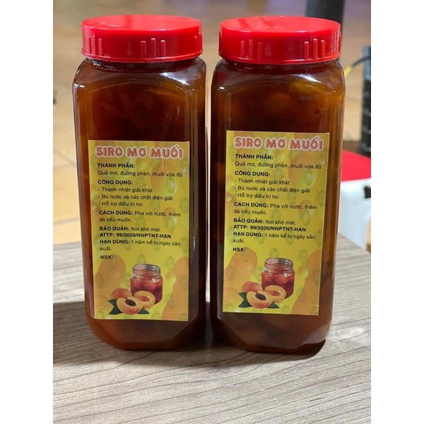 siro mơ muối thơm ngon hũ 800g