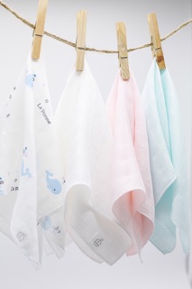 Sét 5 khăn sữa sợi tre lụa La Pomme (30x30)