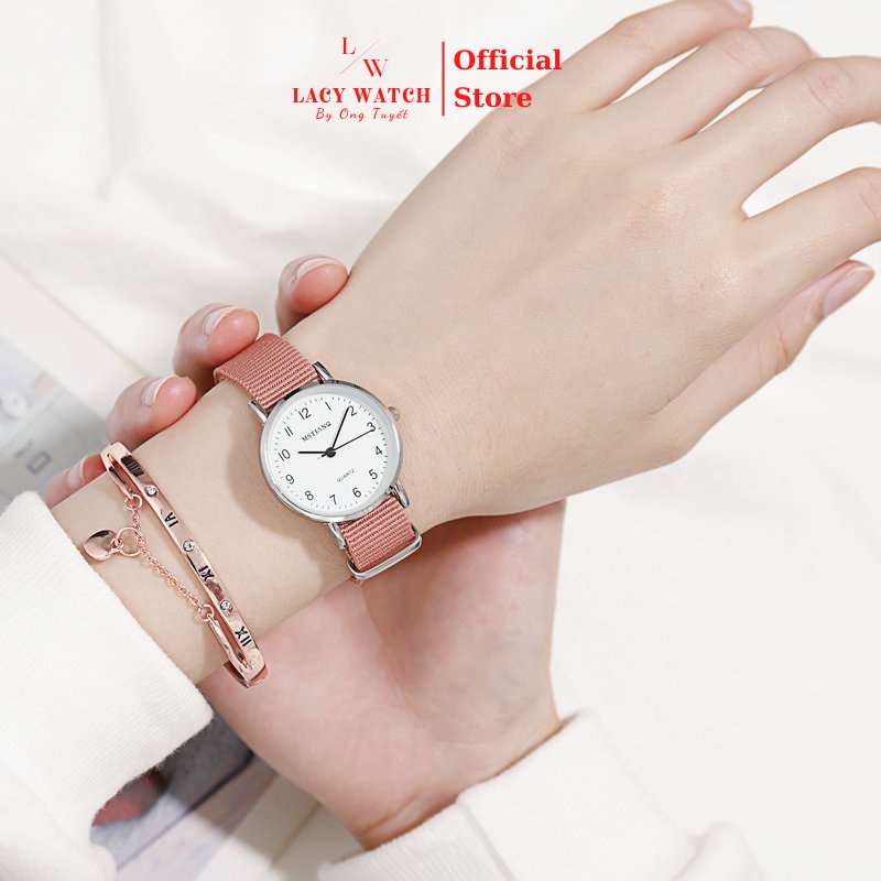 Đồng hồ nữ LaCy Watch đồng hồ đeo tay dây vải mặt tròn cọc số Arabic trẻ trung DHDG0008 | BigBuy360 - bigbuy360.vn