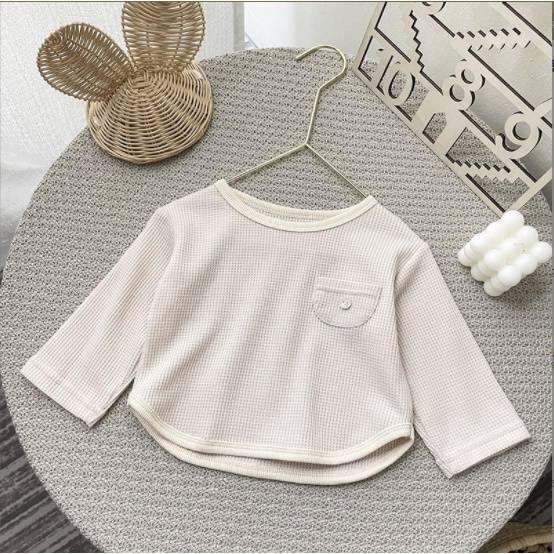 Ins Autumn Baby Kids Korean Style Long Sleeve Casual Bottoming Shirt