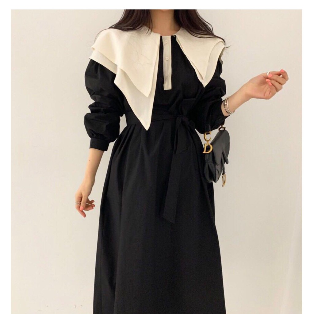 Đầm Dài Thắt Eo Phong Cách Ulzzang Mẫu Mới Nhất