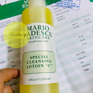 ( Bill usa 🇺🇸) tone cho da dầu mụn SPECIAL CLEANSING LOTION C mario badescu