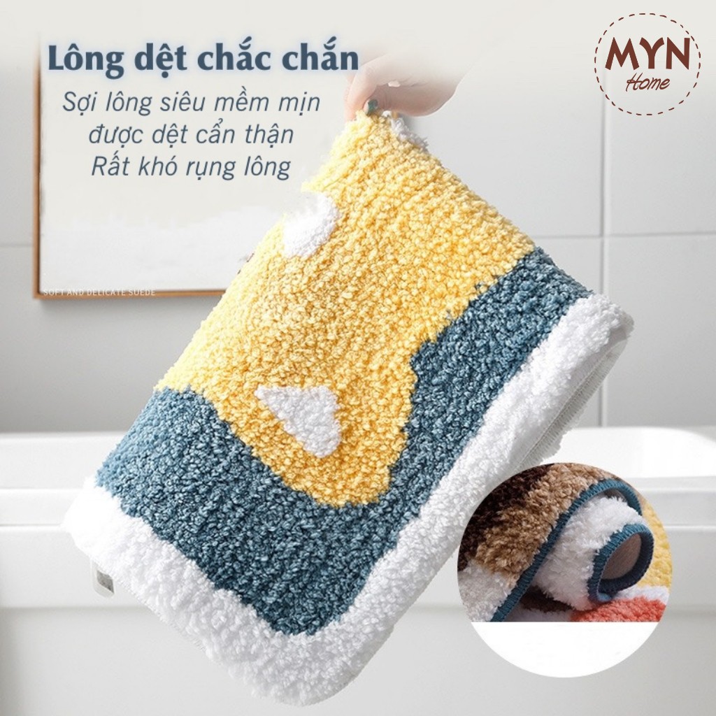 Thảm chùi chân lông cừu hình thú 3D Chống trượt mềm mại siêu thấm 40x60