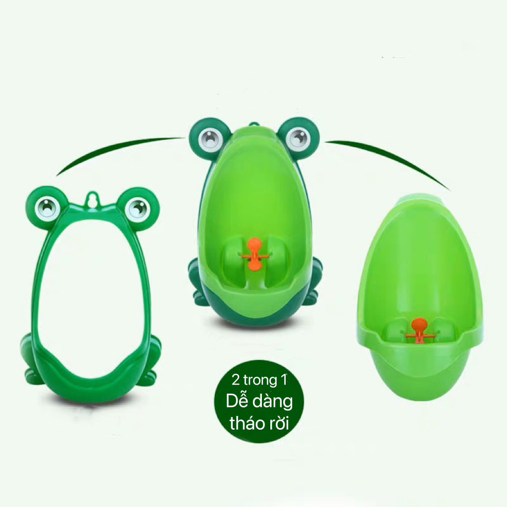 Bô đi tiểu đứng cho bé trai hình ếch dễ thương, Bô cho bé đi vệ sinh dán tường tiện lợi
