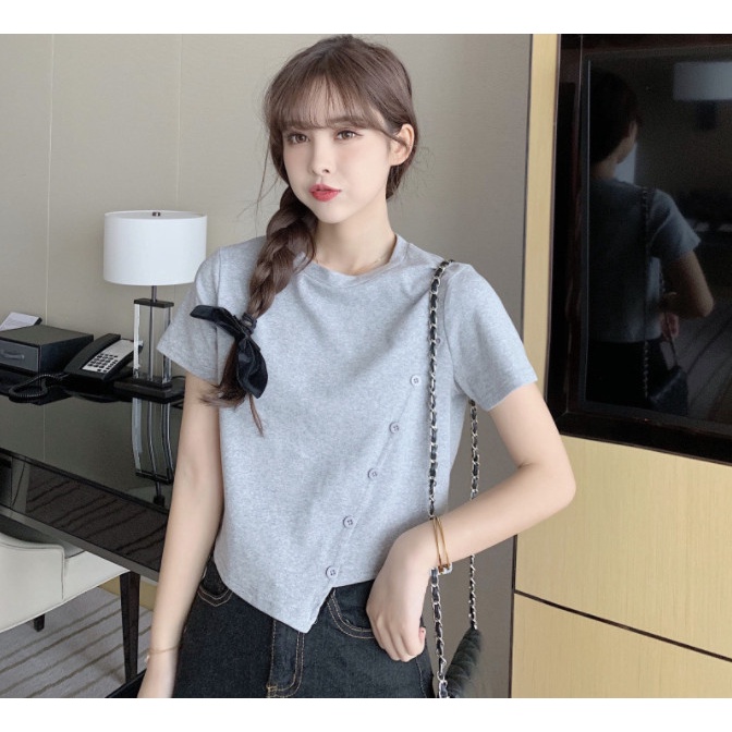 áo lửng xéo phối nút NHIỀU MÀU bigsize