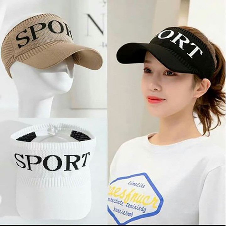 Mũ sport, mũ nửa đầu thể thao, nón kết len nửa đầu thời trang dành cho nữ kiểu dáng cách điệu phong cách Hàn Quốc