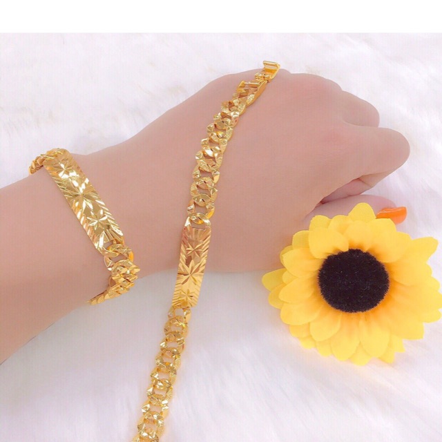 Lắc tay nữ dát vàng 24k cao cấp