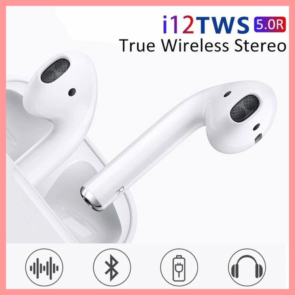 Tai nghe bluetooth không dây cao cấp I12, định vị đổi tên dùng cho IOS và Androi