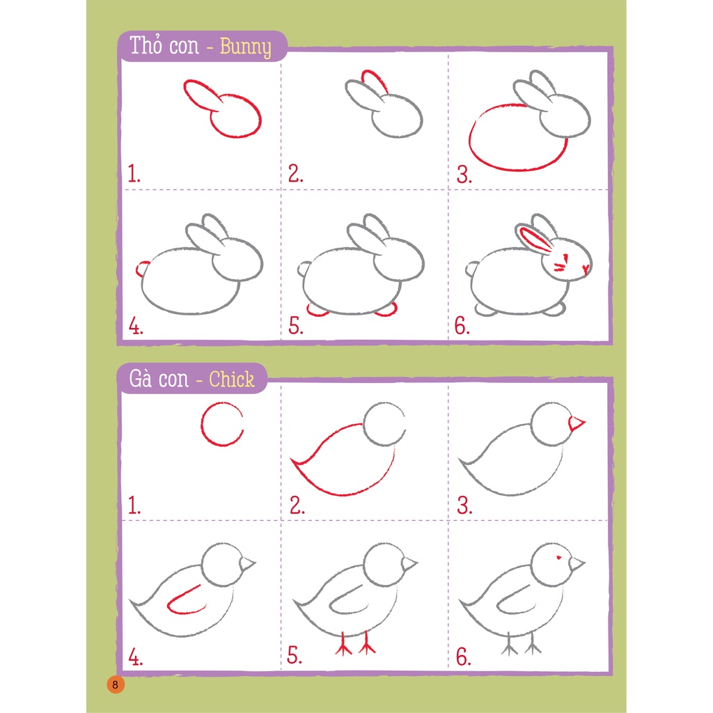 Sách Họa Sĩ Tí Hon - Learn To Draw... Animals! - Nào, Ta Cùng Học Vẽ… Các Loài Động Vật!