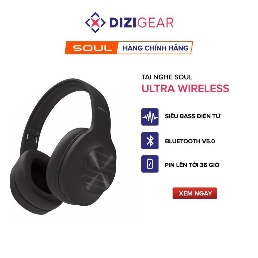 [DIZIGEAR 6.6 - SĂN DEAL CÓ QUÀ] Tai Nghe Bluetooth Headphone Soul Ultra Wireless Dynamic Bass - Chính Hãng BH 12 Tháng | BigBuy360 - bigbuy360.vn