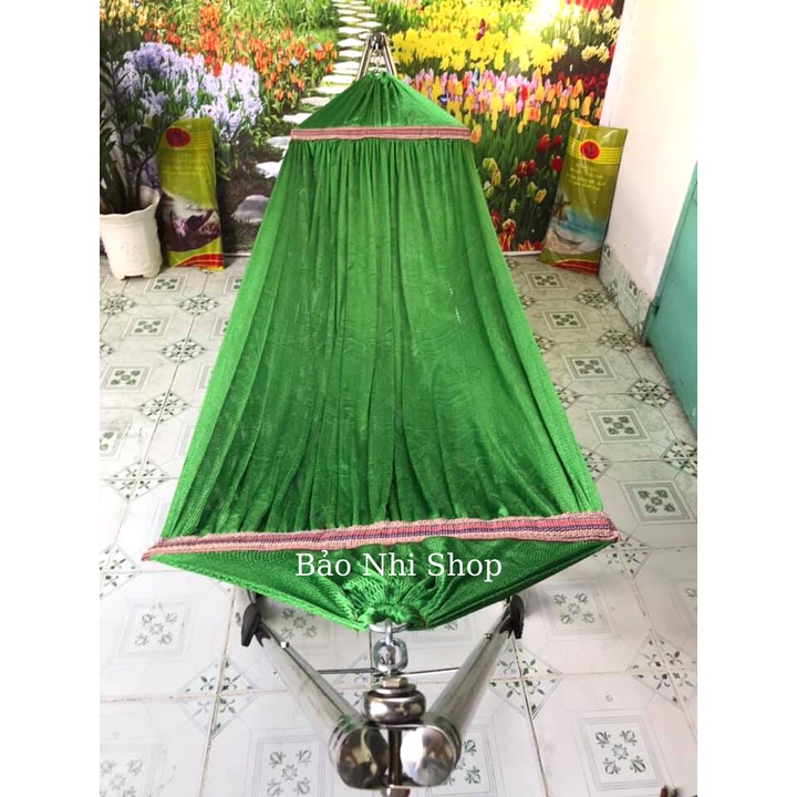 Lưới võng 2 lớp loại lớn ,  hàng xuất khẩu , nặng 2kg , dài 2m3 ngang 1m6,  cán thép 60cm , không kèm khung võng | BigBuy360 - bigbuy360.vn