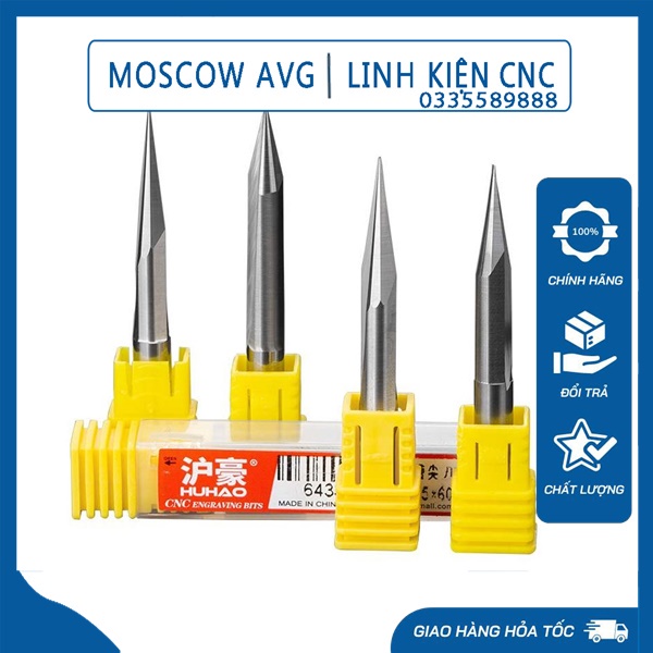 Mũi Đục Tinh Tượng 2 Me Mũi Nhọn Cốt 6mm Dài 60 70 80 100 120mm Lắp Máy CNC