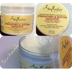 Bill US - Mặt nạ tóc SheaMoisture Shea Moisture Jamaican Black Castor Oil Strengthen and Restore Smoothie 325ml