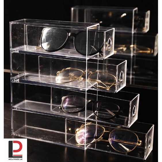 Hộp mica, acrylic nhiều ngăn/ Hộp dụng cụ Mica/ Hộp dụng cụ/ Hộp đựng kính, mỹ phẩm