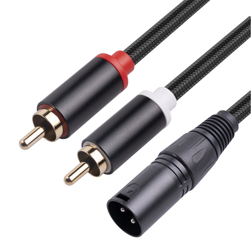Dây Cáp Âm Thanh Chuyển Đổi XLR Sang Dual RCA A1 XLR 3 Pin Sang Dual RCA Dài 2M