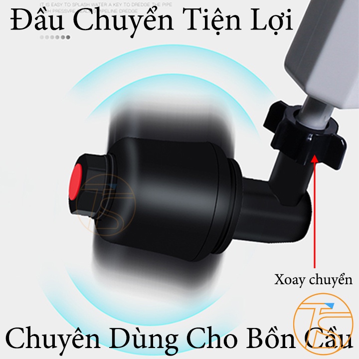 Dụng cụ thông tắc bồn cầu cống nước bằng khí nén - súng thông bồn cầu bằng khí nén loại 3