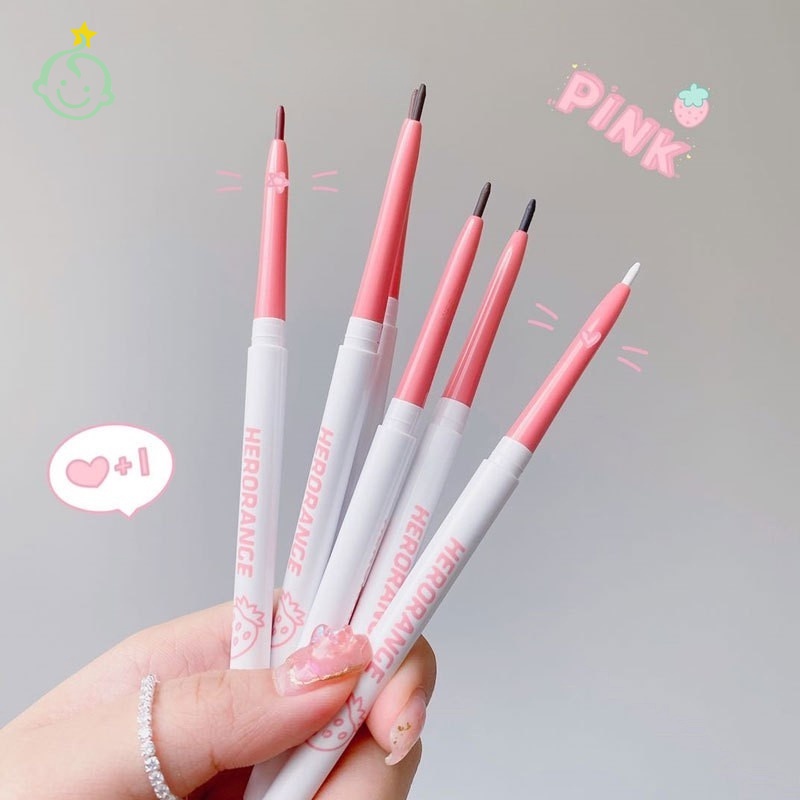 Bút kẻ mắt trang điểm HERORANGE đầu sáp chì vỏ họa tiết dâu tây đáng yêu YR