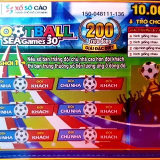 Vé cào của tp Hồ chí minh. Set 10 cái