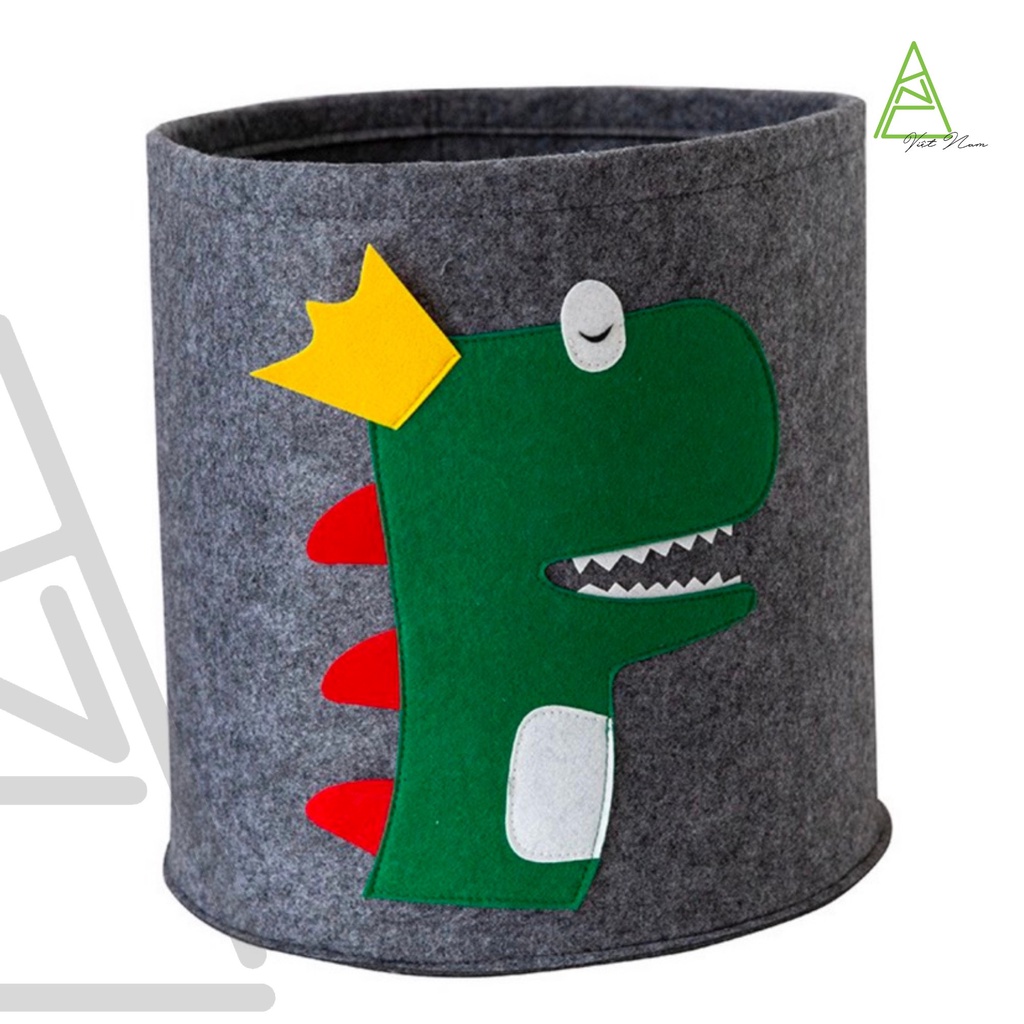 [GIFT] Giỏ đựng đồ chơi, quần áo gấp gọn hình thú đáng yêu, chất liệu vải nỉ dày đẹp