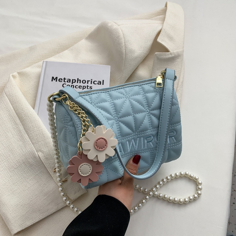 Túi Đeo Vai Đính Ngọc Trai Thời Trang Dễ Phối Đồ Cho Nữ