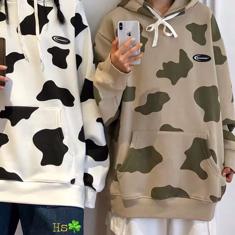 Áo hoodie bò sữa HSU1