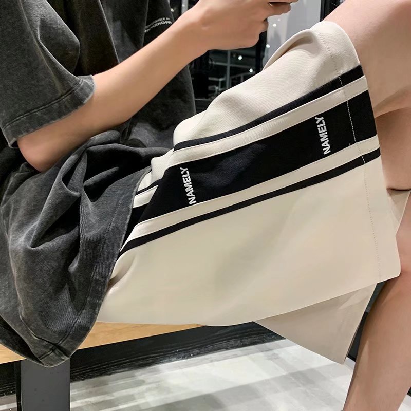 Quần Short Thể Thao Ống Rộng Họa Tiết Kẻ Sọc Thời Trang Mùa Hè Dành Cho Nam Sọc phong cách Hàn Quốc quần thun nam ngắn unisex quần đùi nữ