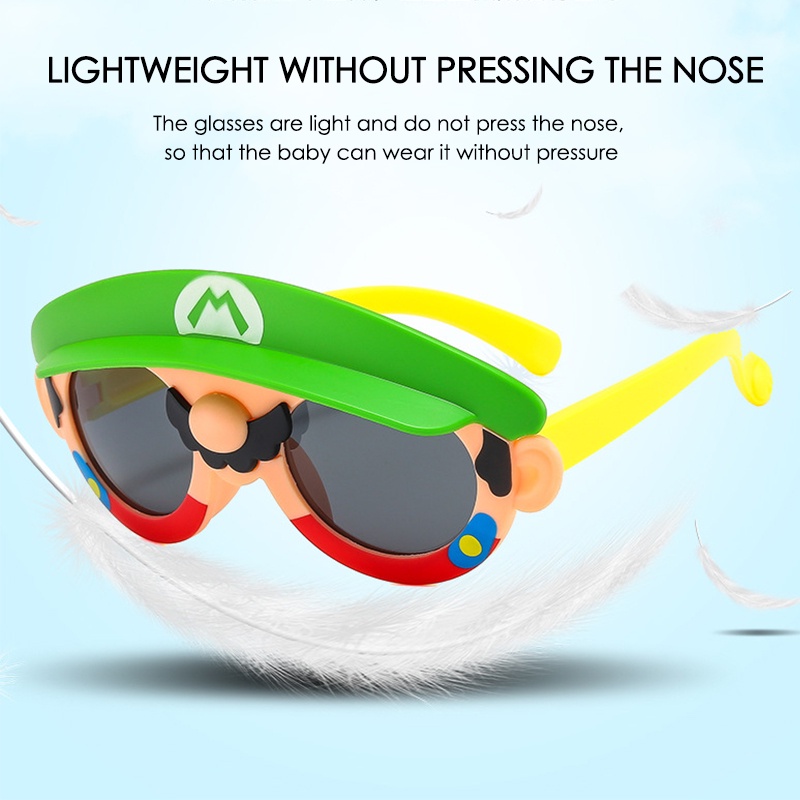 Kính Mát silicone Chống Tia UV Hình Nhân Vật Hoạt Hình Cho Bé