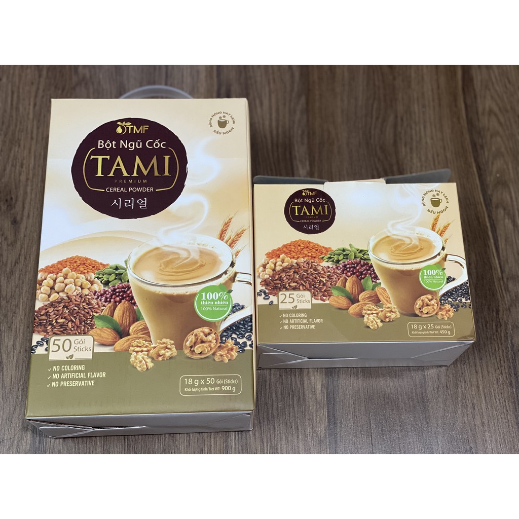 Ngũ cốc dinh dưỡng TAMI (hộp 25 gói hoặc 50 gói)