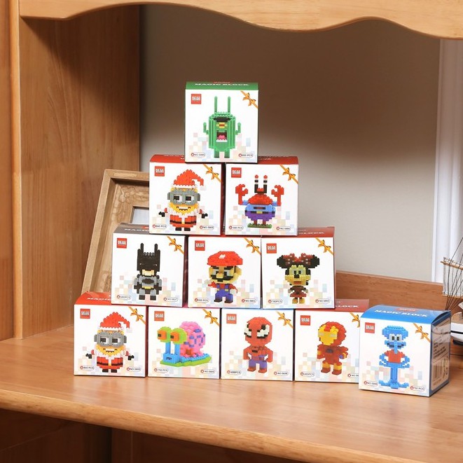 Lego 3D Disney mô hình lắp ghép đồ chơi Vịt Donald, Vịt Daisy KT 14x10 - 700 chi tiết Lego Hot trend