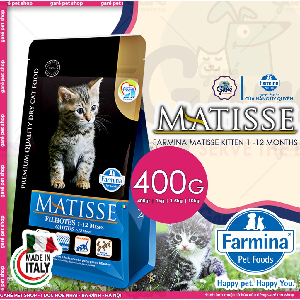 [Mã 99FMCGSALE giảm 8% đơn 500K] 1kg - Hạt Matisse Indoor, Kitten dành cho Mèo - Farmina Matisse Indoor, Kitten Cat Food