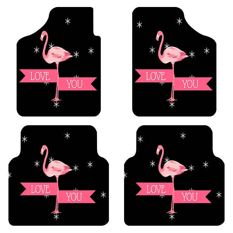 Car Interior Foot Mat Cartoon Cute Short Plush Non-Slip Floor Mat Universal Easy Cleaning Crystal Velvet Carpet car accessories HUoG