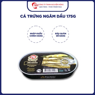 Cá trứng ngâm dầu 175g, cá trứng ngâm dầu hộp sắt nhập khẩu Nga, Nguyễn Hồng