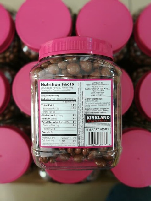 Socola nhân nho Kirkland Milk chocolate Raisins 1,5 kg