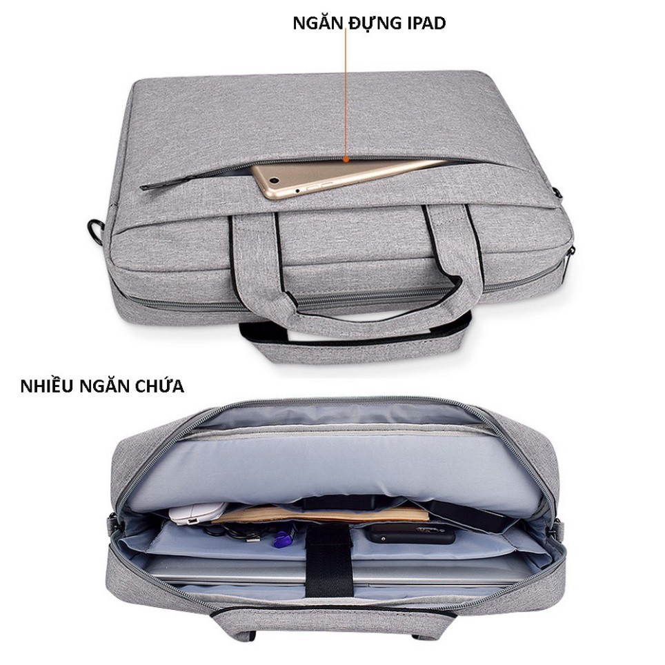 NDA Cặp đựng laptop Laptop, túi chống sốc Macbook nhiều ngăn, chống nước, có tay xách và quai mang 15.6, 14.1,13.3 inch  | BigBuy360 - bigbuy360.vn