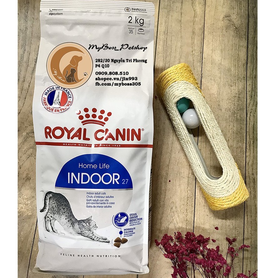 (chính hãn) ROYAL CANIN indoor (400g -0.5kg -1kg -2kg) -thức ăn cho mèo trưởng thành