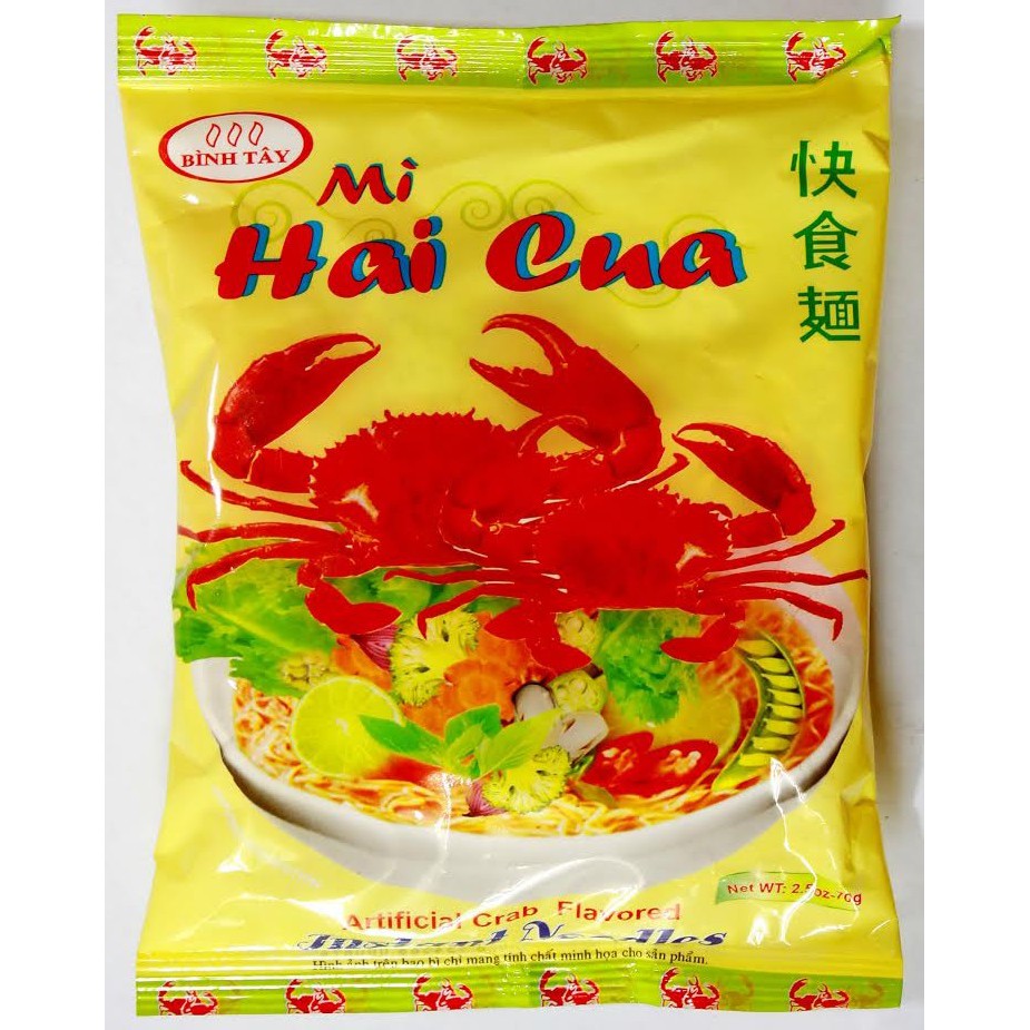 Mì hai cua Bình Tây túi