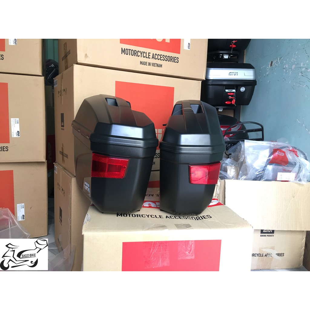 Cặp thùng hông Givi E22N 22lit/thùng, hàng Givi chính hãng, mới 100%