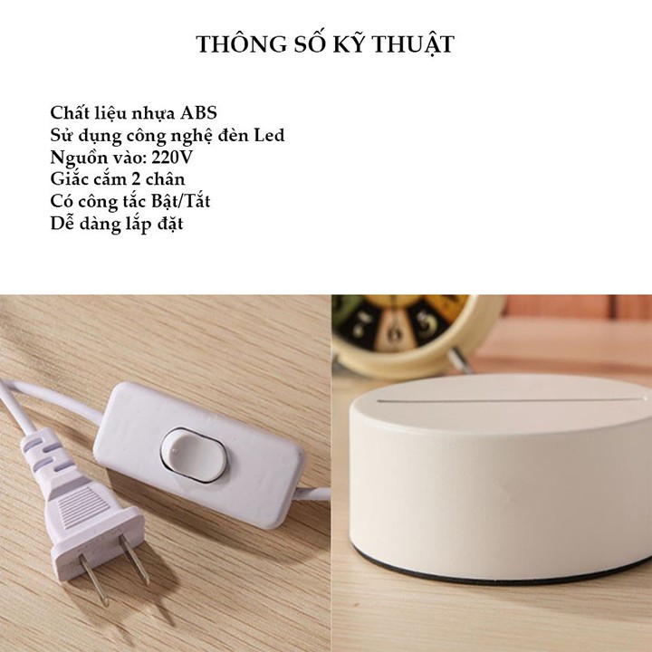 ⭐️GIÁ HỦY DIỆT⭐️ Đèn Ngủ Trang Trí 3D -  Đèn Để Bàn 3 Chế Độ Nhiều Hình Làm Quà Tặng Vô Cùng Ý Nghĩa